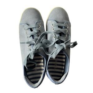 Vionic Women's Water Resistant Suede Sneaker Light Blue 7 Med Sunny Brinley Boat